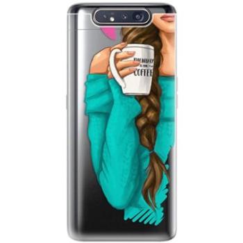 iSaprio My Coffe and Brunette Girl pro Samsung Galaxy A80 (coffbru-TPU2_GalA80)