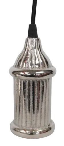 Stříbrné stropní světlo Ribbed - Ø 7*16cm Colmore by Diga