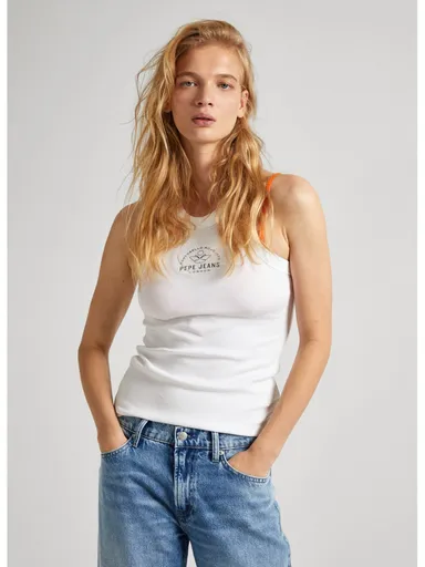 Pepe Jeans dámské bílé tílko Kate PL505852800 L