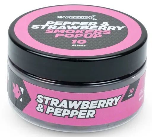 Feeder expert plovoucí boilie smokers pop-up 100 ml 10 mm - jahoda pepř