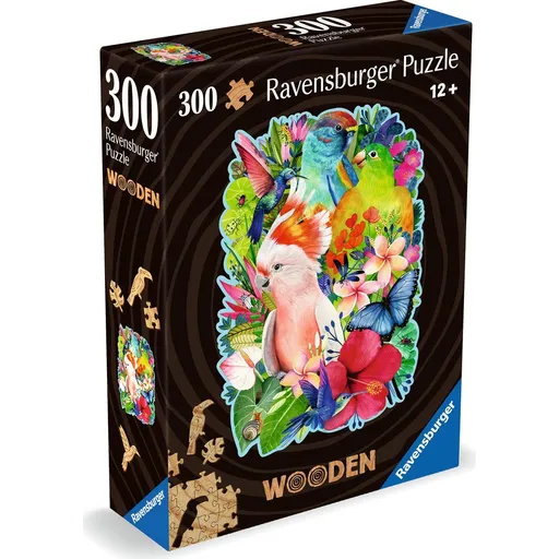 Ravensburger 120007609 Dřevěné puzzle Barevní papoušci 300 dílků