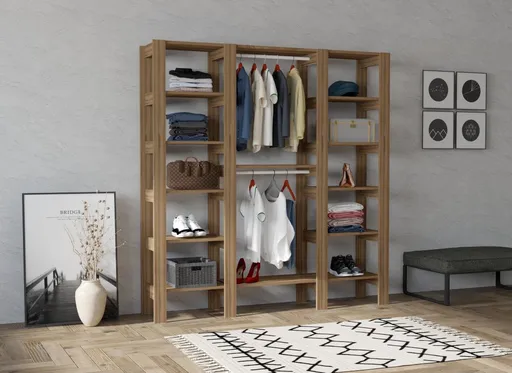 Šatní skříň City - Walnut