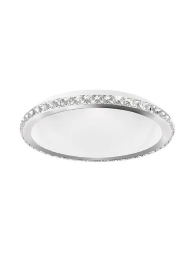 NOVA LUCE stropní svítidlo PALERMO chromovaný kov bílé sklo a K9 křišťál E27 3x12W 230V IP20 bez žárovky 7311402