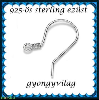 925-ös finomságú sterling ezüst fülbevaló kapocs EFK A 84