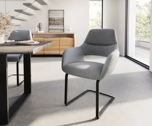 Jídelní židle Yago-Flex konzolová podnož plochá černá