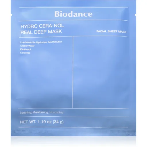 Biodance Hydro Cera-nol Real Deep Mask hydratační pleťová maska se zklidňujícím účinkem 34 g