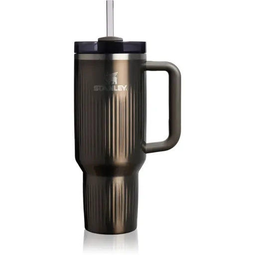 Stanley Quencher H2.O FlowState™ Fluted Tumbler nerezový tumbler s brčkem velký Gunmetal Shine 1180 ml
