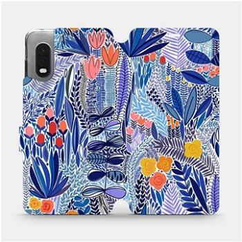 Flip pouzdro na mobil Samsung Galaxy Xcover Pro - MP03P Modrá květena (5903516764341)