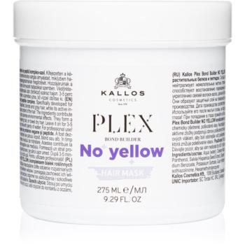 Kallos Plex No Yellow maska na vlasy neutralizující žluté tóny 275 ml