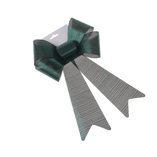 Vánoční mašle 23 x 38 cm, zelená, 23 cm