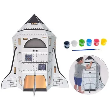 NASA sestav si raketu na měsíc, kartonový model s barvami a nálepkami v krabičce (MI34995)