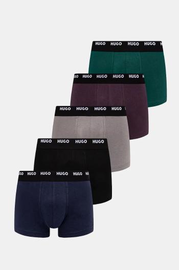 Boxerky HUGO 5-pack pánské, šedá barva, 50479944