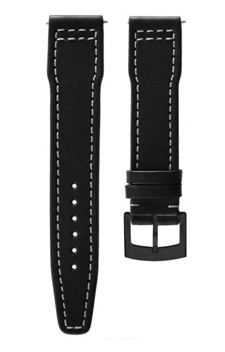 Kožený řemínek Biatec Marine | Černý - 20 mm - Černá