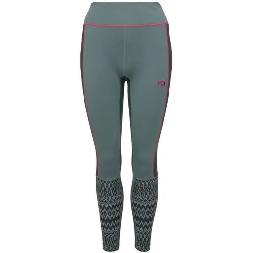 KARI TRAA SARA PANTS Dámské merino legíny, tmavě zelená, velikost