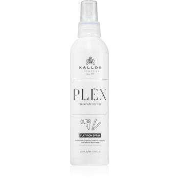 Kallos Plex Flat Iron Spray termoochranný sprej pro úpravu žehličkou a kulmou pro poškozené, chemicky ošetřené vlasy 200 ml