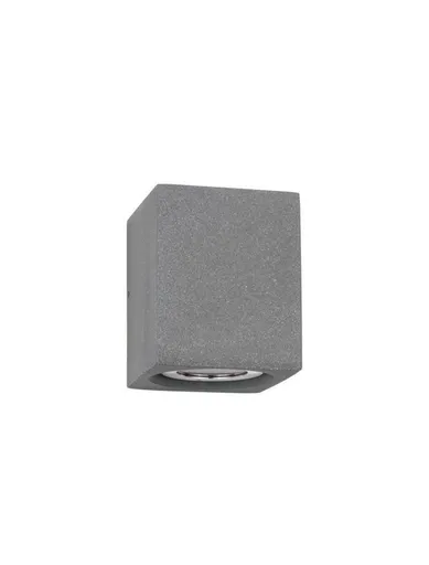 NOVA LUCE venkovní nástěnné svítidlo EMILE šedý beton skleněný difuzor LED 5W 3000K 120-230V IP65 světlo dolů 9540209