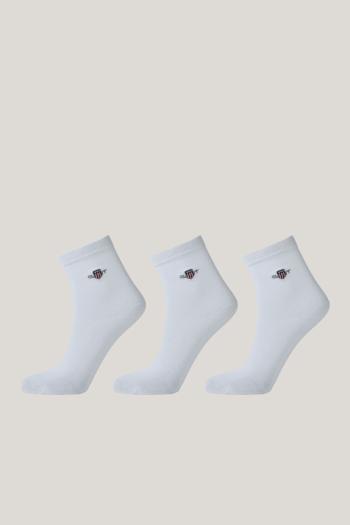 PONOŽKY GANT SHIELD SOCKS 3-PACK WHITE