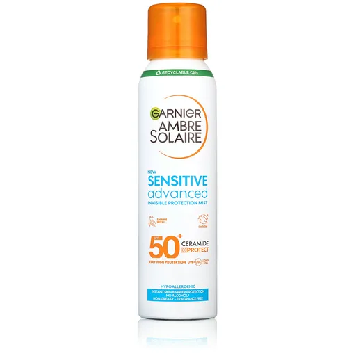 Garnier Ochranná mlha pro citlivou pokožku SPF 50+ Sensitive Advanced (Invisible Protection Mist) 150 ml