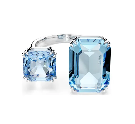 Swarovski Luxusní otevřený prsten s modrými krystaly Millenia 5694141 58 mm