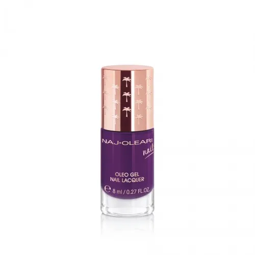 Naj-Oleari Oleo gel Nail Lacquer lak na nehty s gelovým efektem - 28 eggplant purple 8 ml