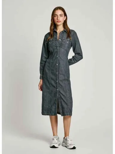 Pepe Jeans dámské černé džínové šaty PL953624000 L