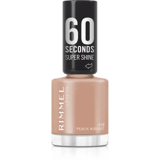 Rimmel 60 Seconds Super Shine lak na nehty odstín 110 Peach Nougat 8 ml