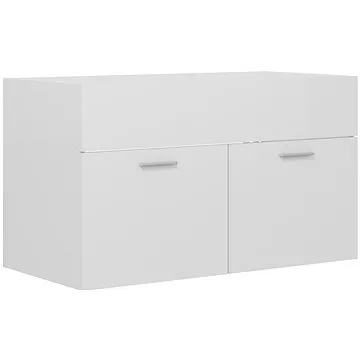 Skříňka pod umyvadlo bílá vysoký lesk 80x38,5x46 cm dřevotříska 804662 (906,2)
