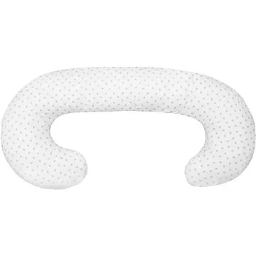 SCAMP Polštář ve tvaru C Little Heart White Grey (5999546241907)