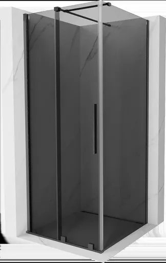 MEXEN/S Velar sprchový kout, posuvné dveře 100 x 100, grafit, grafit kartáčovaná 871-100-100-41-66