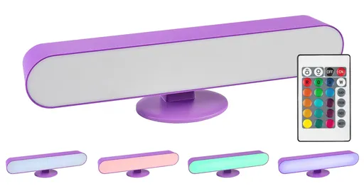 Rabalux Fialová LED RGB nabíjecí lampa Parker 3W s DO 76017