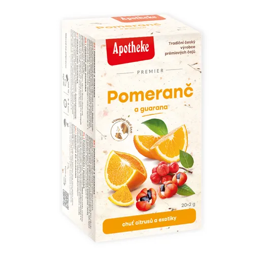 Apotheke Pomeranč a guarana čaj nálevové sáčky 20x2 g