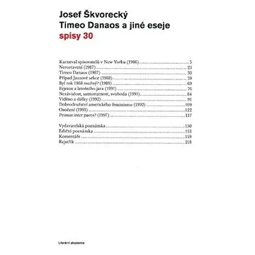 Timeo Danaos a jiné eseje (spisy - svazek 30) (978-80-868-7732-7)