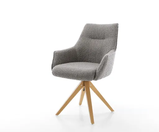 Otočná židle Alja-Flex s područkami dřevěná podnož hranatá