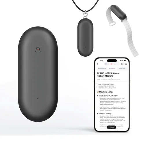 PLAUD Note Pin Grey - AI hlasový záznamník (2025)