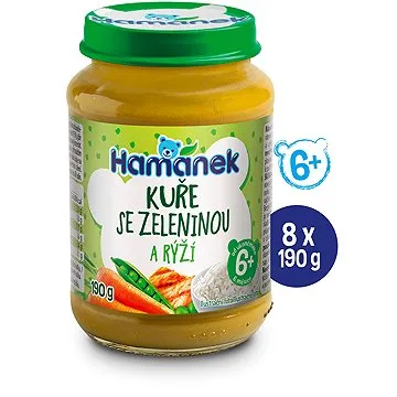 HAMÁNEK  Kuře se zeleninou a rýží 8× 190 g (18595139797871)