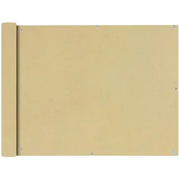 Balkónová zástěna z oxfordské látky 90x600 cm béžová (42335)