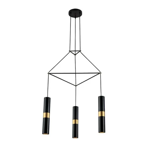 ACA Lighting závěsné svítidlo 3XGU10 černý kov 56X49XH150CM DA VINCI HM853P56BK