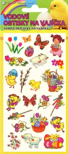 Velikonoční obtisky na vajíčka 776 vodové 19x9cm