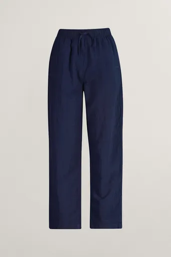 KALHOTY GANT COTTON LINEN PANTS MARINE