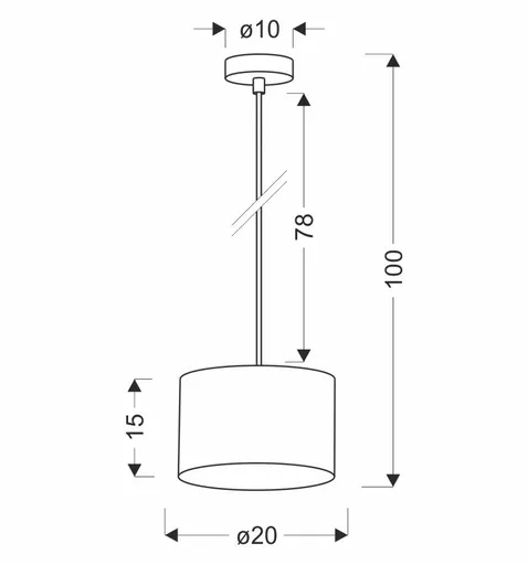 Závěsná lampa PANDY černá 1x40W E27 stínidlo šedá+zlatá