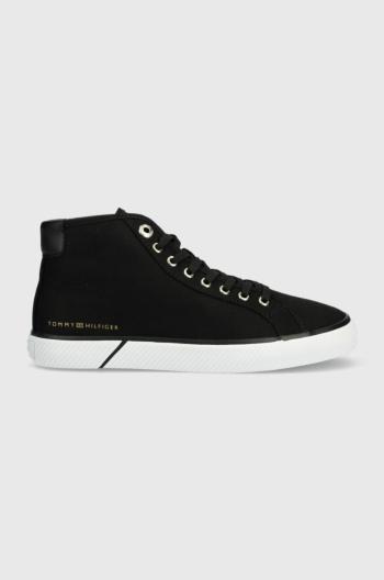 Kecky Tommy Hilfiger ESSENTIAL HIGHCUT SNEAKER BL dámské, černá barva, FW0FW07247