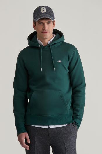 MIKINA GANT REG SHIELD HOODIE TARTAN GREEN