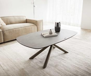 Konferenční stolek Sarita 120x70 cm keramika aspetto concreto