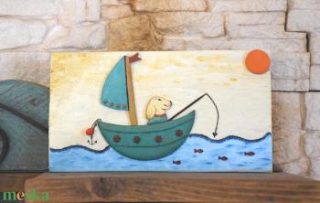 Pecázó kutyus 3d-s kép