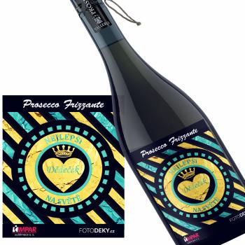 Víno Nejlepší dědeček – pruhované (Druh Vína: Prosecco)