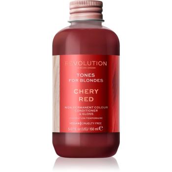 Revolution Haircare Tones For Blondes tónovací balzám pro blond vlasy odstín Cherry Red 150 ml