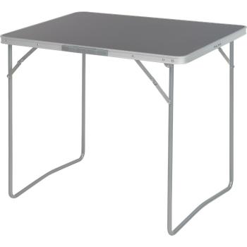 Masă de camping din aluminiu, 80 x 60 x 69 cm, gri