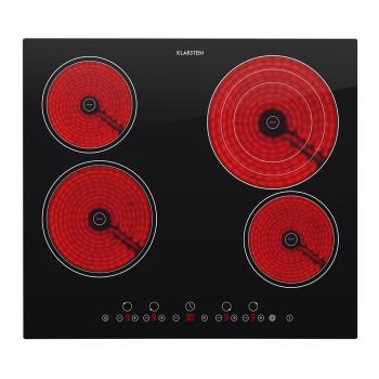 Klarstein Virtuoso, sklokeramická varná deska, vestavná, 6500 W, 4 zóny, 59 x 52 cm