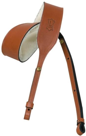 Levy's Banjo Master Veg-Tan Leather & Sheep Kytarový pás Walnut