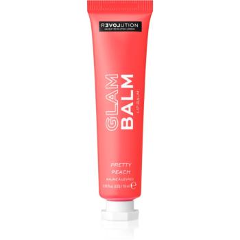 Revolution Relove Glam Balm výživný balzám na rty s vůní Pretty Peach 15 g